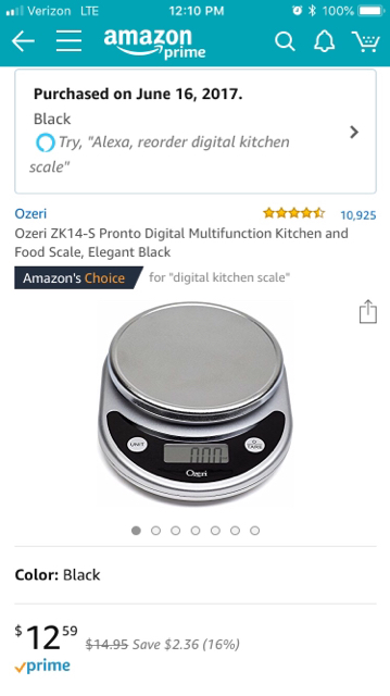 Pronto Digital Multifunction Kitchen and Food Scale in Elegant